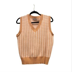 Grace Karin Sweater Vest - Gold and White - Size Medium